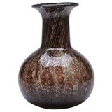 Vase en verre d'art Efeso marron vintage Ercole Barovier, vers 1968