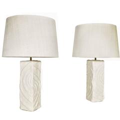 Pair of Plaster Lamps, circa 2000, France 