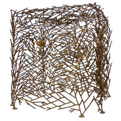 Richard Filipowski Metal Sculpture, "Cube"