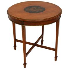 Antique Edwardian and Chinoiserie Mahogany Occasional Table