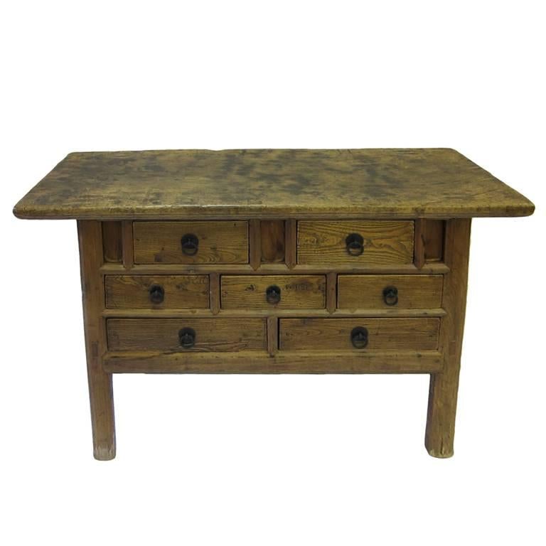 19th Chest of Drawers Rustic Console Table