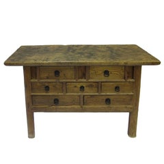 19th Chest of Drawers Rustic Console Table