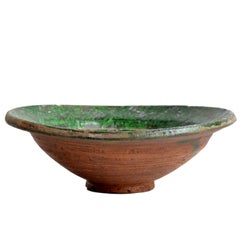 Green Patterned Ceramic Bowl