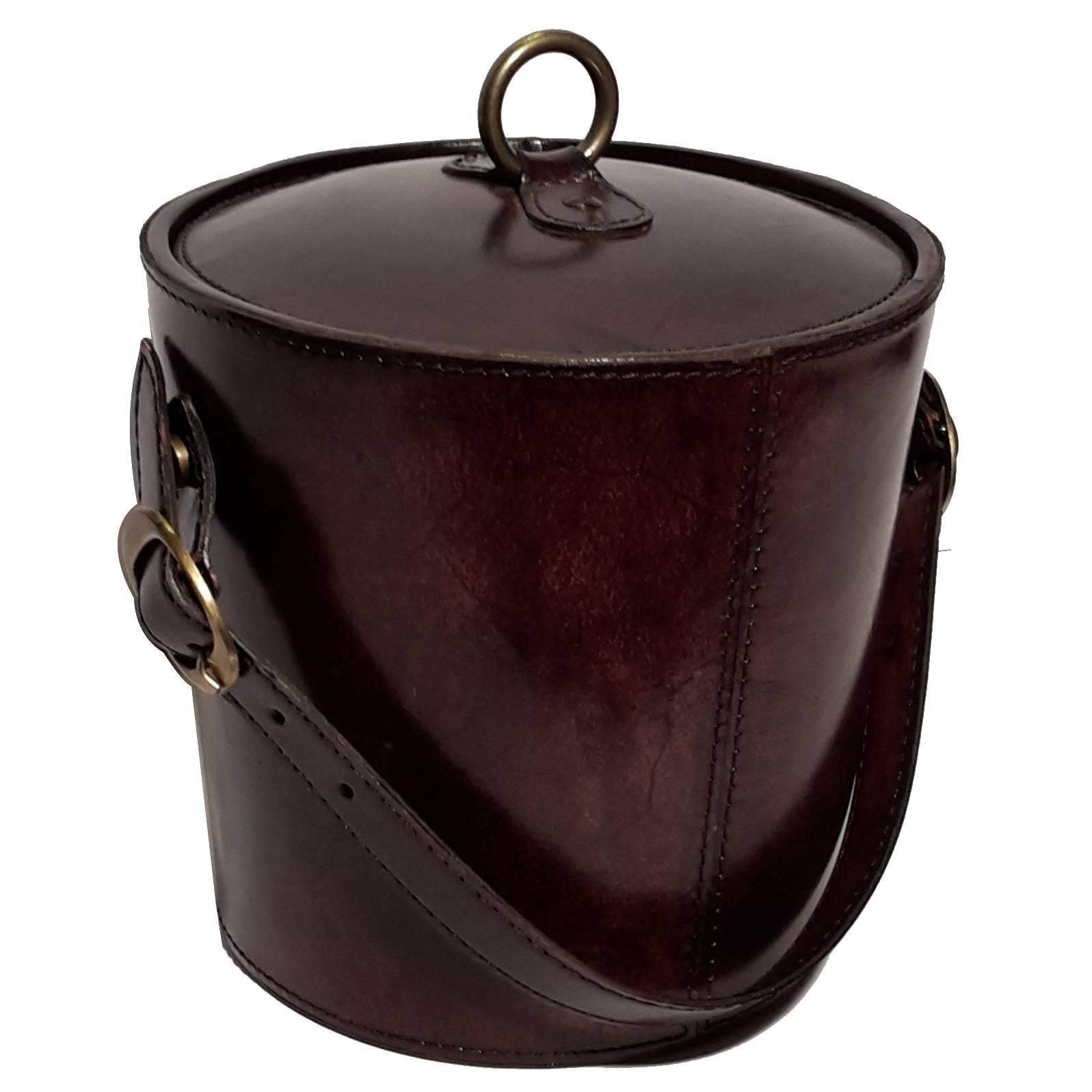 Contemporary Leather Wine Cooler