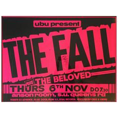 Fall Concert Poster, Signed by Mark E. Smith, 1986