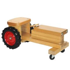 Creative Playthings Ride On Tractor in Wood, Metal and Rubber, USA, 1960