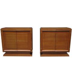 Pair of Modernist Oak Cabinets