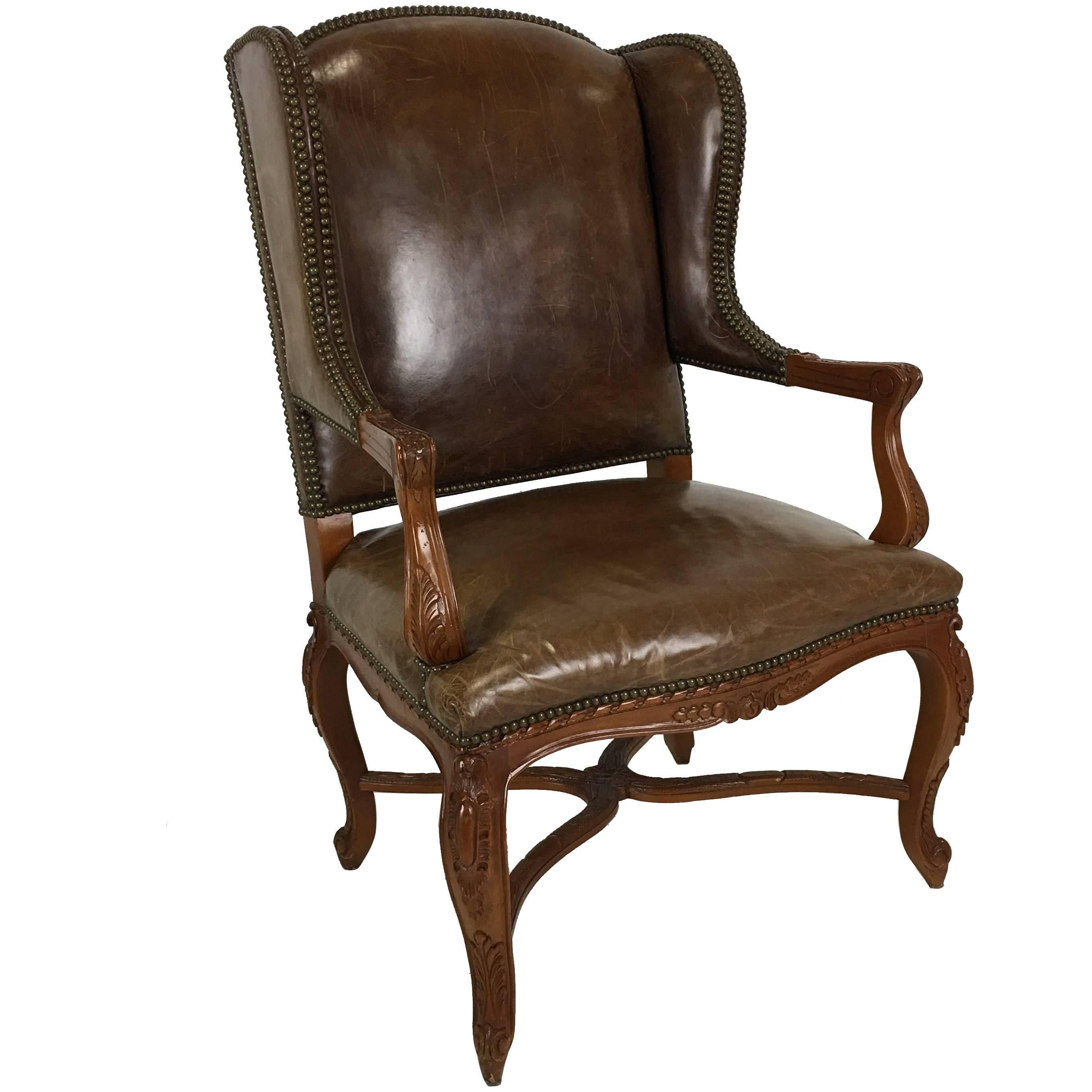 Ralph Lauren Spencer Leather Wing Chair