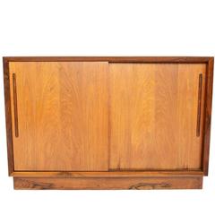 Danish Modern Rosewood Sliding Door Credenza 11