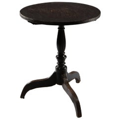 Anglo-Indian Round Ebonized Occasional Table