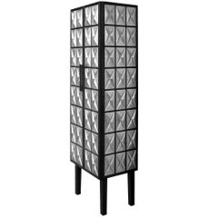 Silver Palladium Wood Cabinet by Christophe Côme