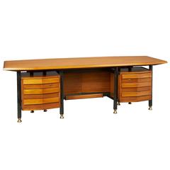 Spectacular Large Modernist Italian 1950s Desk