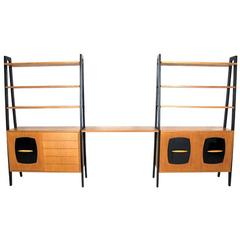 Pair of Rare Open Book Cases Designed by Gilis Lundren for Ikea 1950s