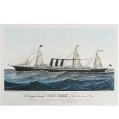Antique Magnificent Steamship 
New York
 of the American Line