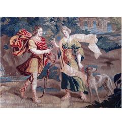 Antique Antverp Tapestry, 17th Century, on the History of Cephale and Procris