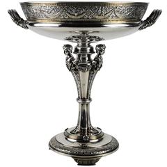 19th Century Parcel-Gilt Sterling Silver Centerpiece Tazza by Gorham 4
