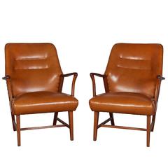 Leather Arm Chairs by Jacob Kjaer 11