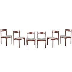 Mid Century Rosewood Dining Chairs, Set of 6
