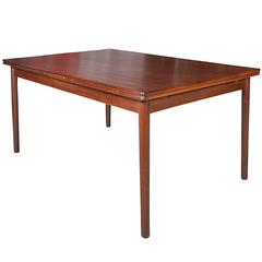 Mid Century Rectangular Rosewood Dining Table by Omann Jun