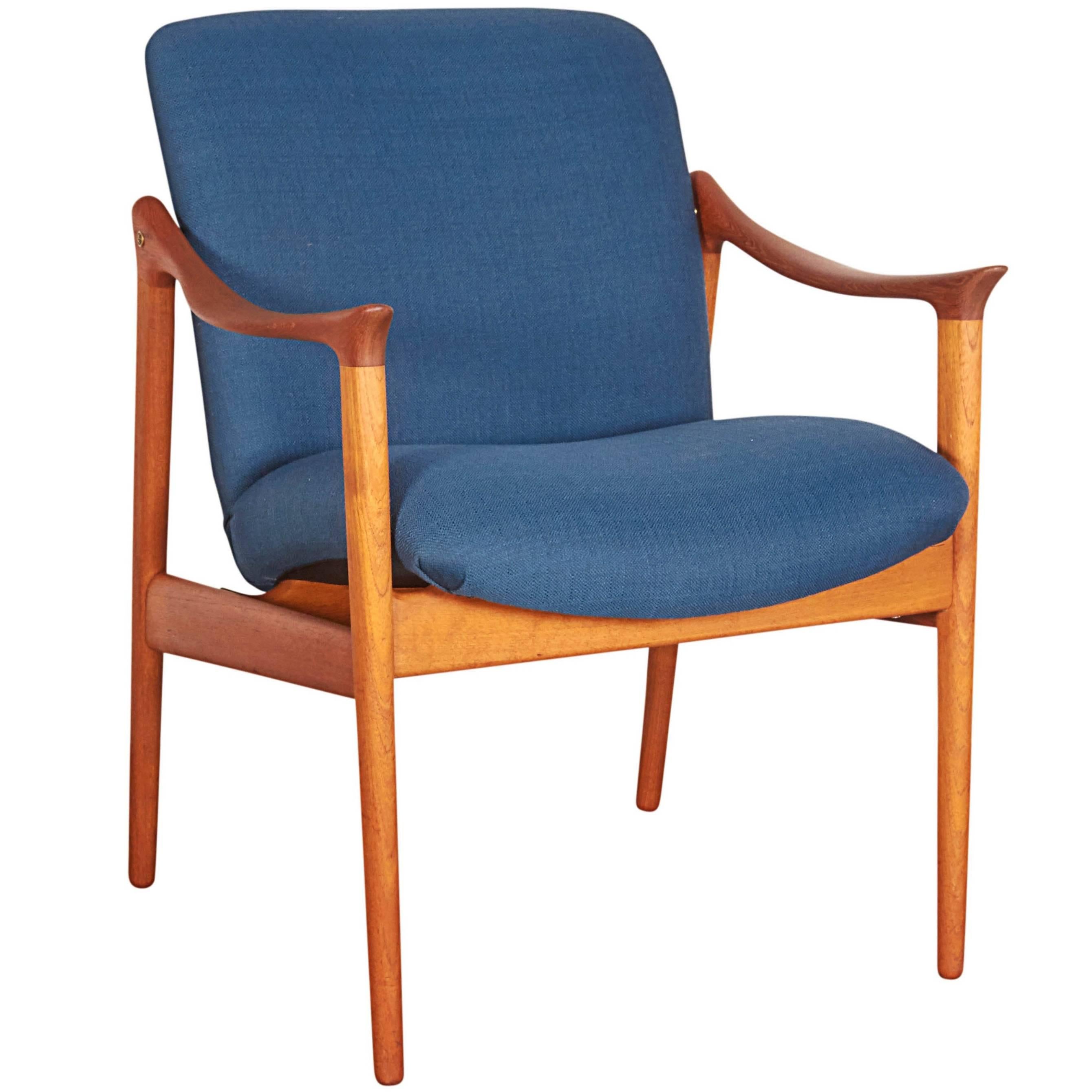 Mid Century Teak Arm Chair by Rastad & Relling