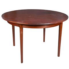 Mid Century Round Rosewood Dining Table by Torbjørn Afdal