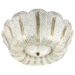 Venini Textured Glass Ceiling Fixture 3
