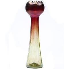 Antique Art Nouveau Rindskopf Pepita Hyacinth Glass Vase, circa 1905