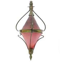 A Rare Double Conical Hanging pendant by W.A.S Benson