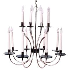 Sciolari Sixteen Arm Chandelier with Lucite Bobeche 3