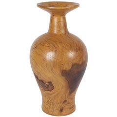 Melvin Lindquist Spalted Magnolia Turned Vase, Signed & Dated 1986