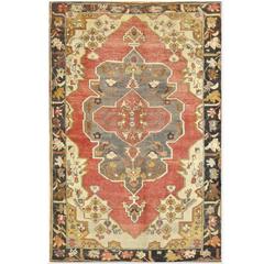 Vintage Hand-Knotted Tribal Design Rug