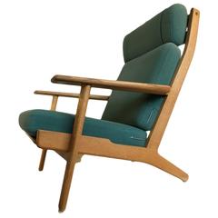 Original, 1960s Hans Wegner GE290 High Back Armchair 3