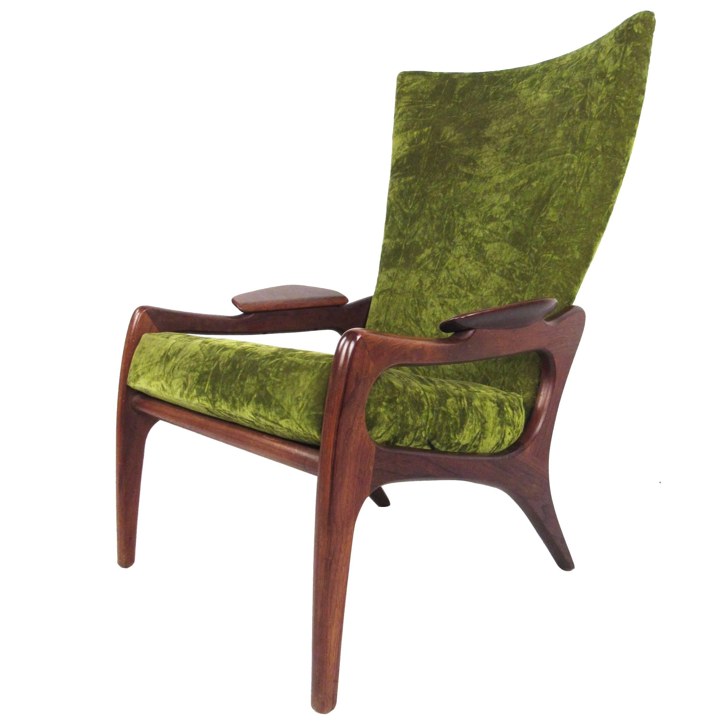 Mid-Century Modern Wingback Lounge Chair by Adrian Pearsall