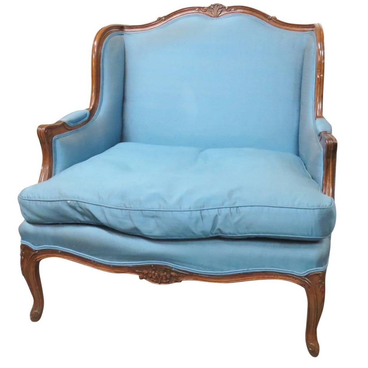 Louis XVI Style Upholstered Bergere