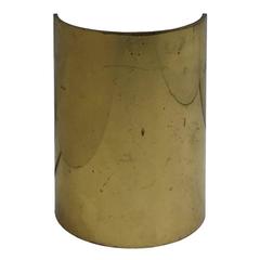 Vintage Short Brass Half Pipe Accent Lamp