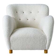 Scandinavian Sheepskin Lounge Chair