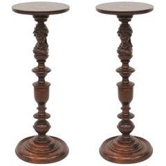 Pair of Victoria Carved Pedestals Attributed to John Jeliff