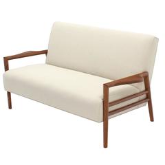 New Upholstery Danish Modern Loveseat Sofa
