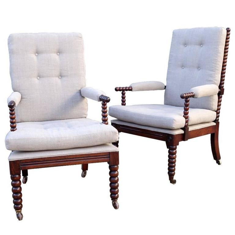 Pair of English Bobbin Chairs, circa 1900 For Sale