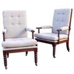 Pair of English Bobbin Chairs, circa 1900