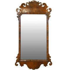 18th Century George II Walnut Wall Mirror