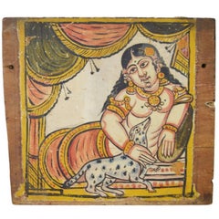 Antique Hand-Painted Indian Wall Decor