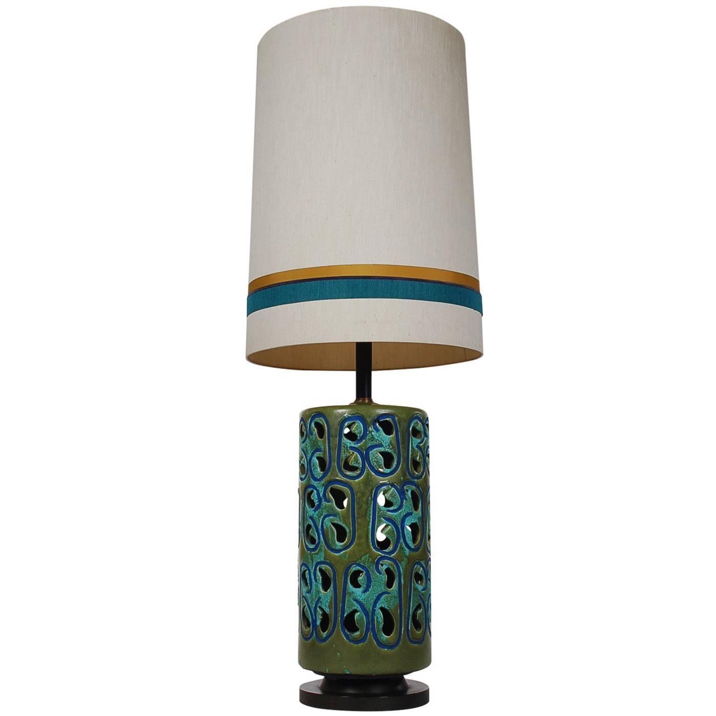 Monumental MidCentury Danish or Italian Modern Ceramic Pottery Table