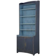 Antique 19th Century Painted Swedish Bookcase Cupboard