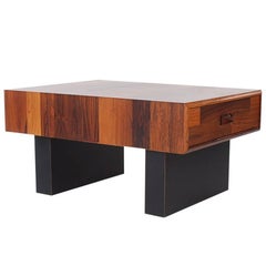 Mid-Century Danish Modern Small Scale Drawer Coffee Table in Teak / Rosewood