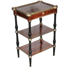 Antique P. Sormani French Neoclassical Revival Three-Tier Side Table
