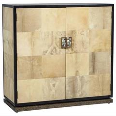 Lacquered Goat Skin Cabinet