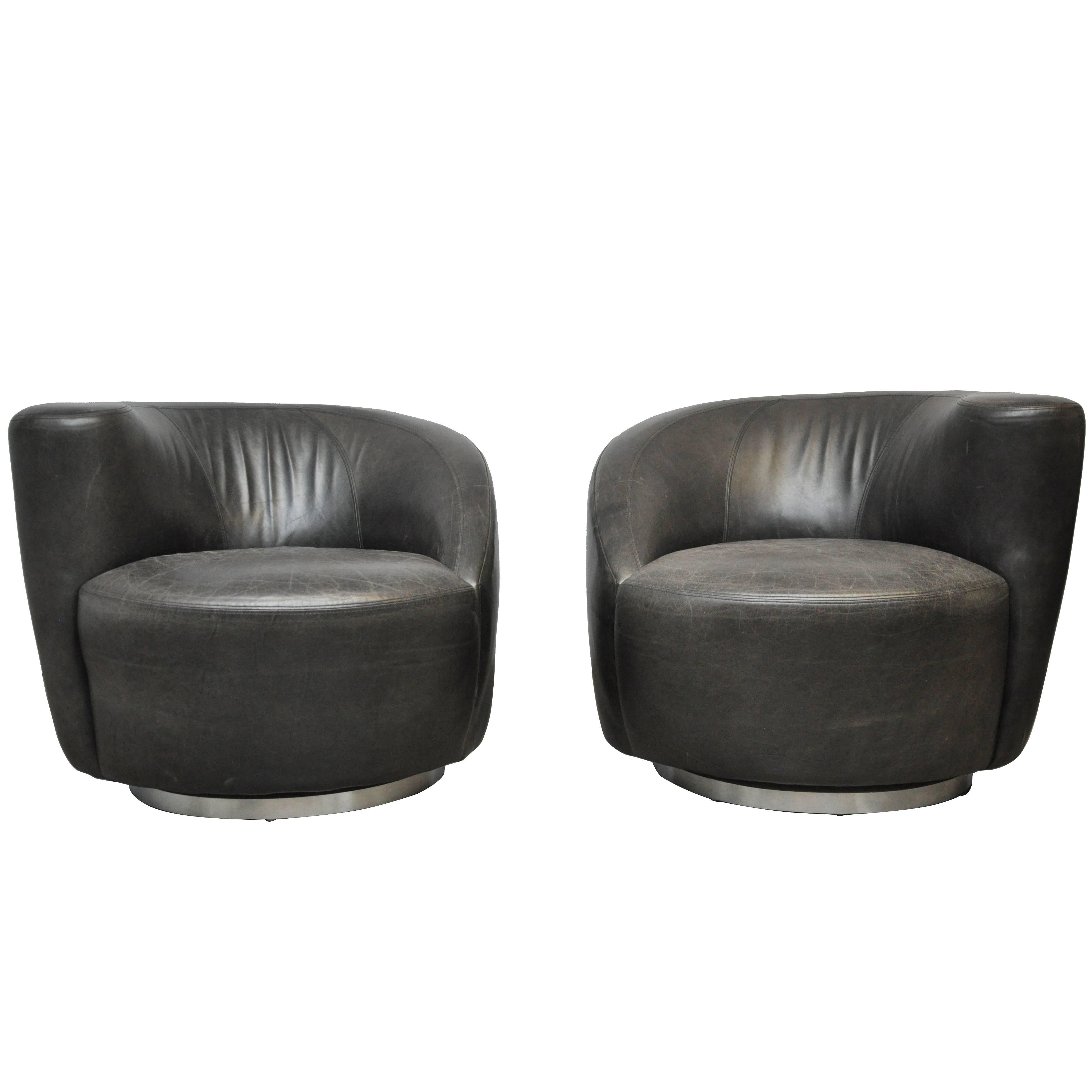 Vladimir Kagan Nautilus Swivel Chairs