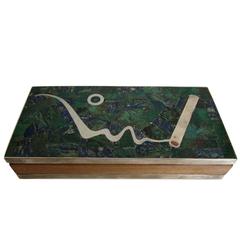 Mexican Metal Box-Smoking Cigarette Motif 5