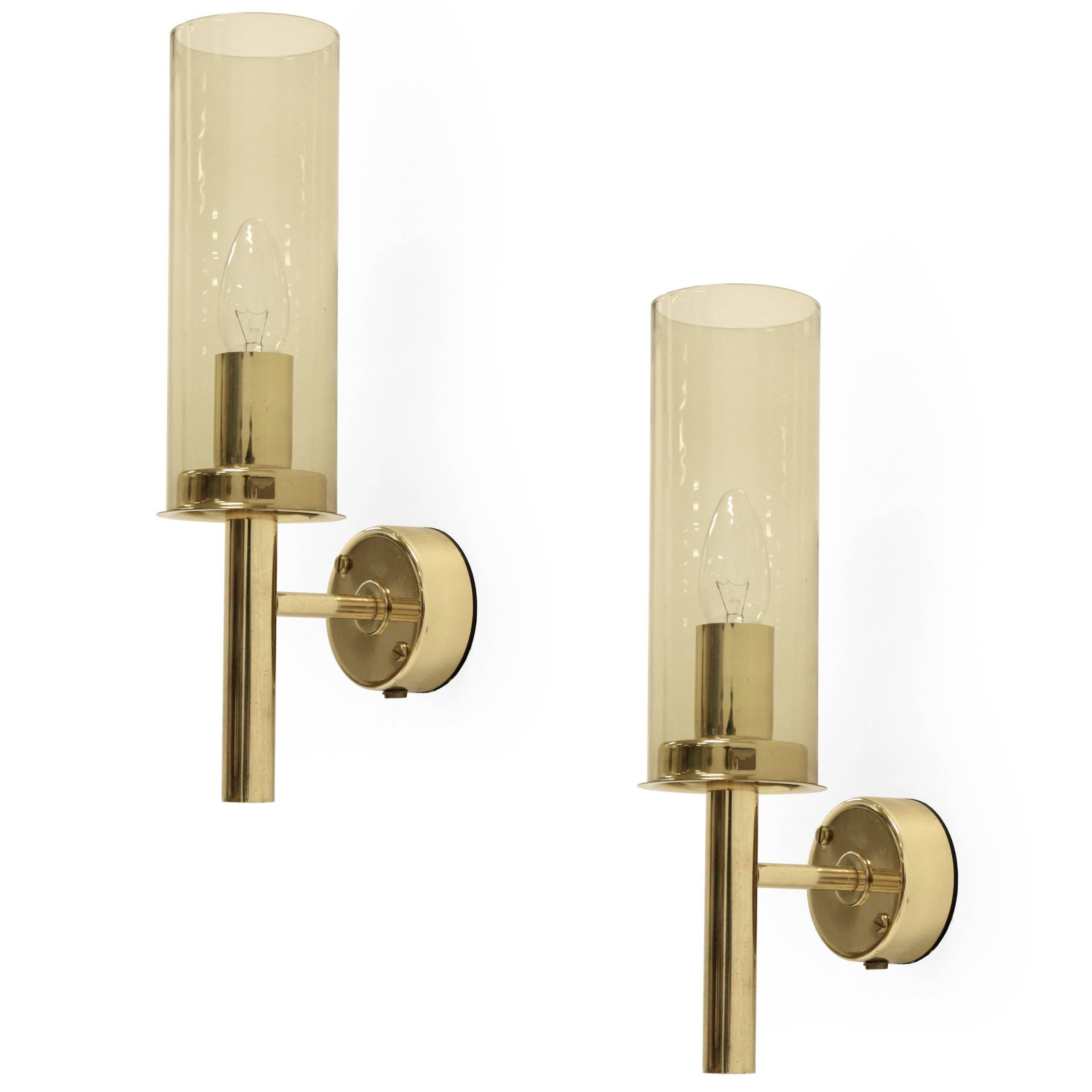 Wonderful Pair of Wall Lights in Brass by Hans-Agne Jakobsson, 1960s